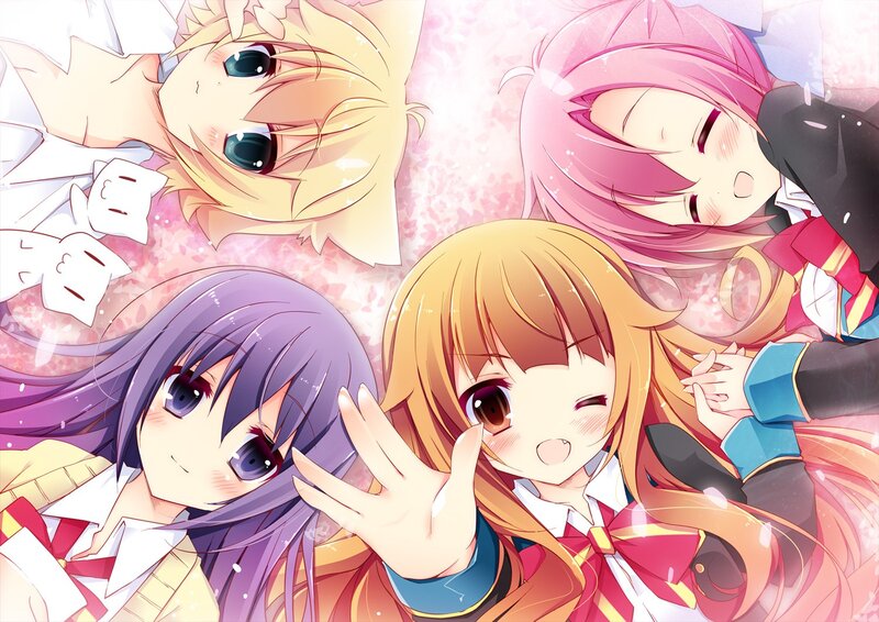 anime girls in school uniforms