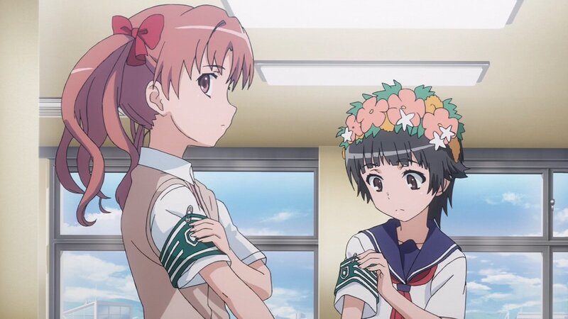 Anime girls in school uniforms