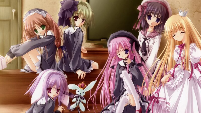 anime girls in school uniforms
