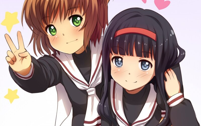anime girls in school uniforms