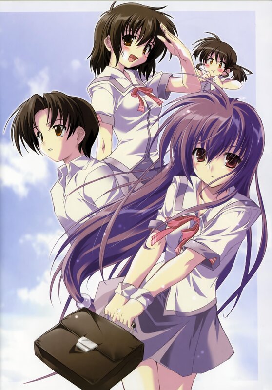 anime girls in school uniforms