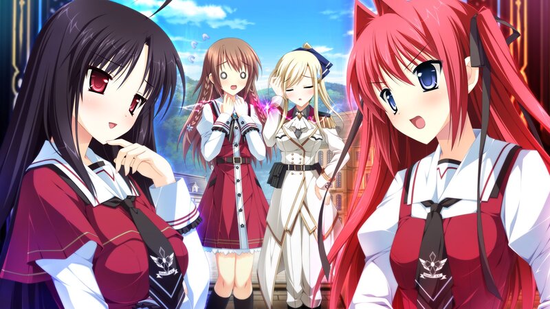 anime girls in school uniforms