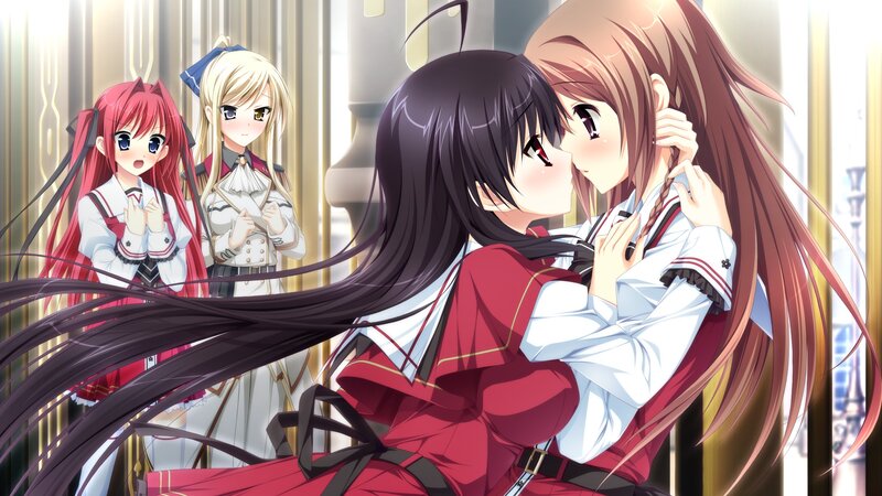 anime girls in school uniforms