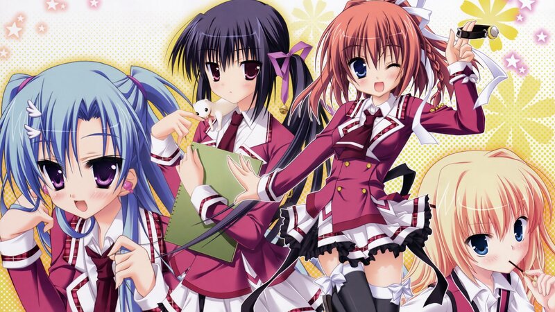 anime girls in school uniforms