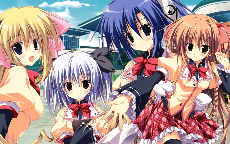 anime girls in school uniforms