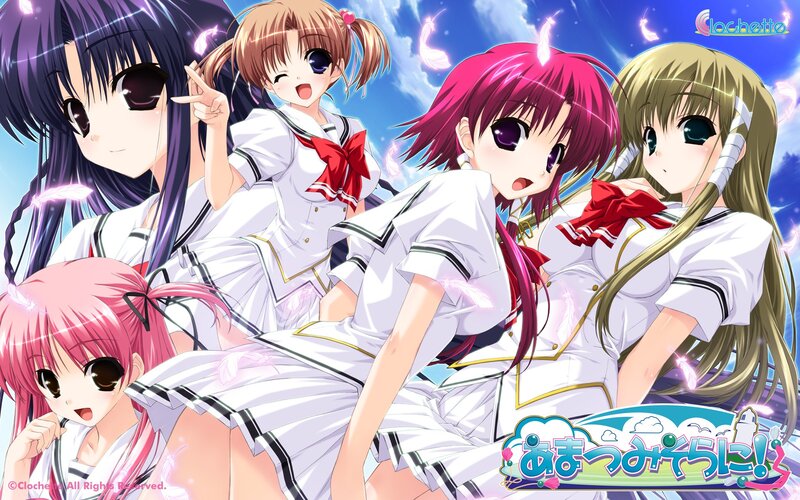 Anime girls in school uniforms