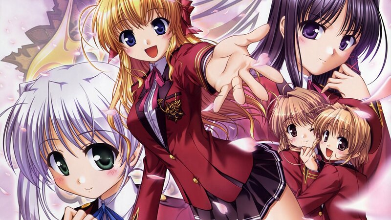 anime girls in school uniforms