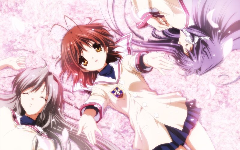 anime girls in school uniforms