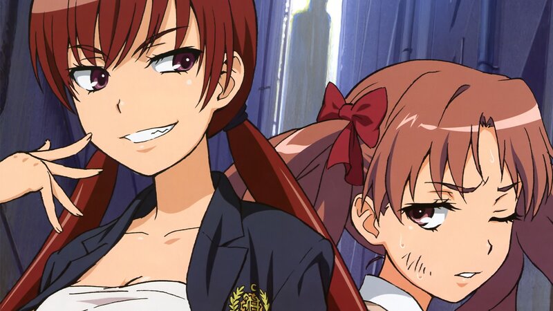 Anime girls in school uniforms
