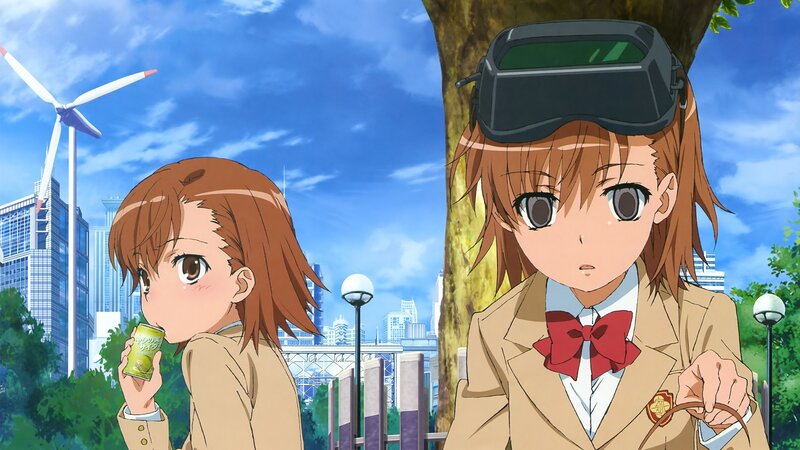 Anime girls in school uniforms