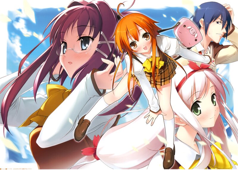 anime girls in school uniforms