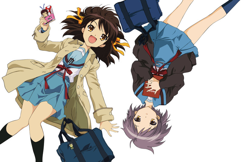 anime girls in school uniforms