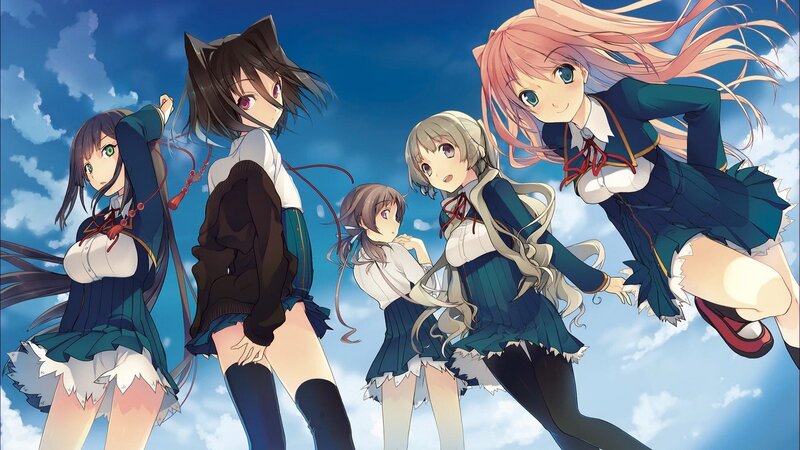 anime girls in school uniforms