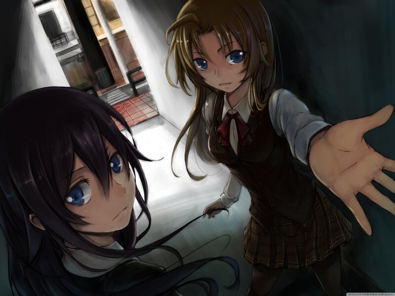 anime girls in school uniforms