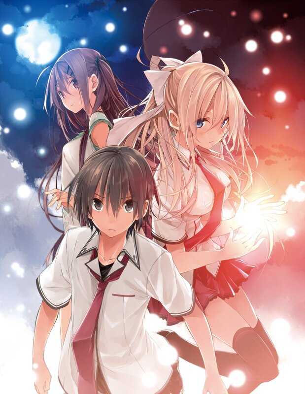 Anime girls in school uniforms