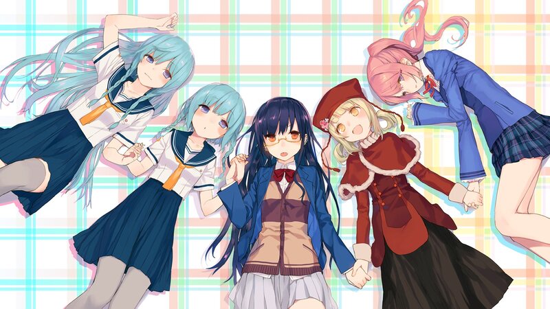 anime girls in school uniforms