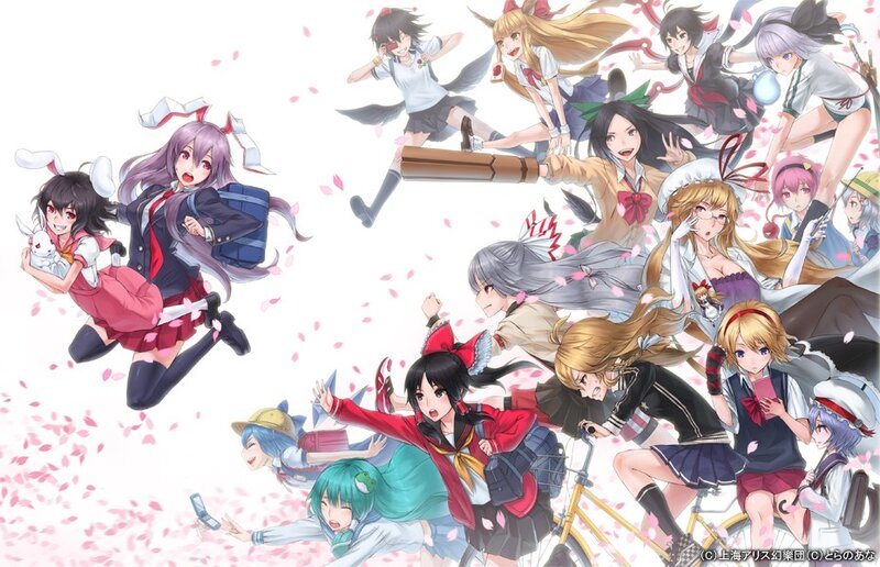 Anime girls in school uniforms