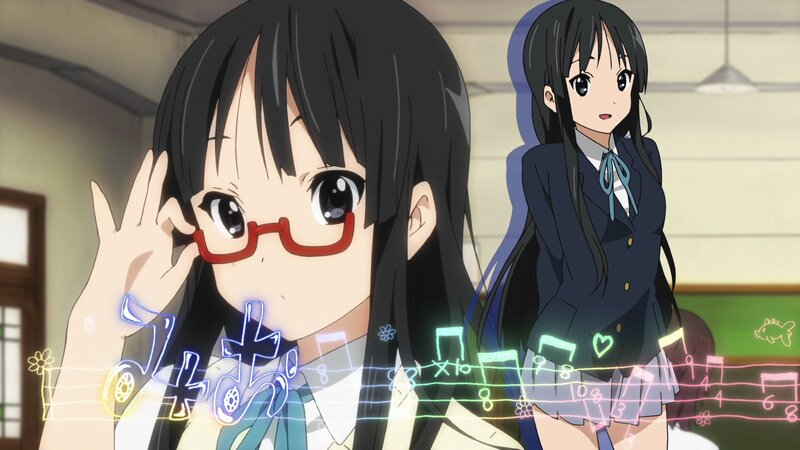Anime girls in school uniforms