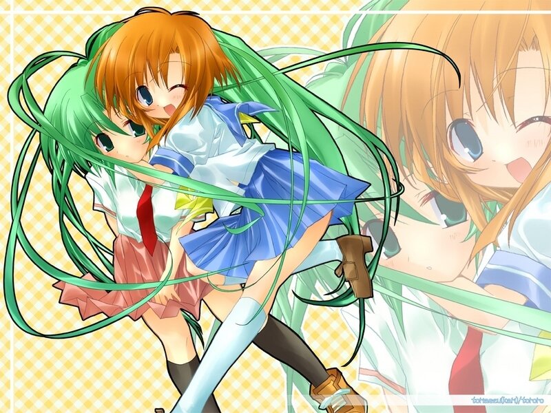 anime girls in school uniforms