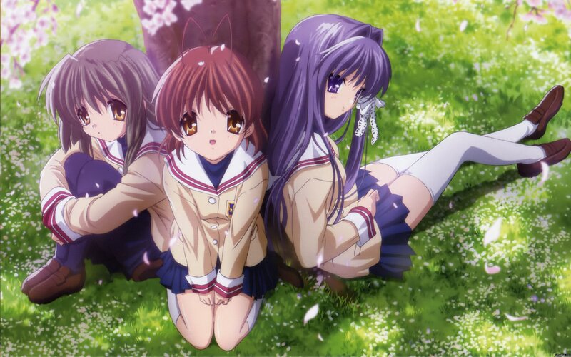 anime girls in school uniforms