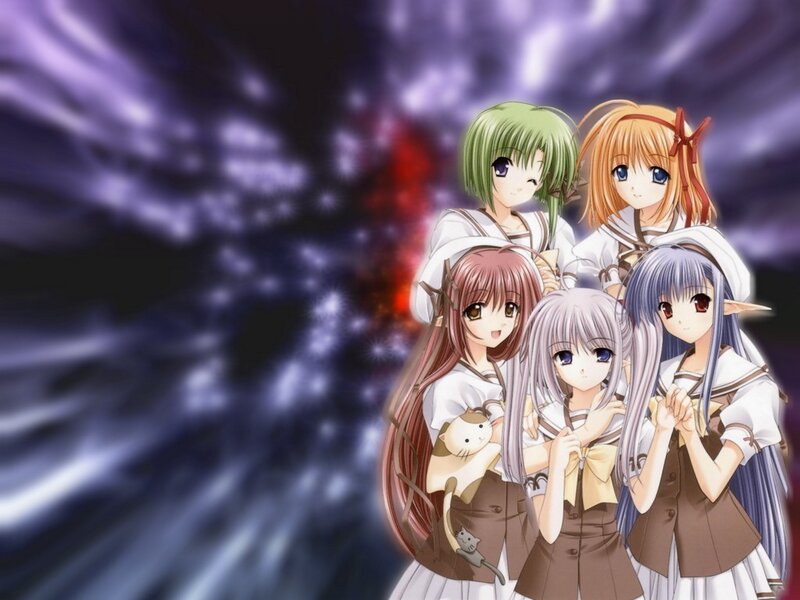 anime girls in school uniforms