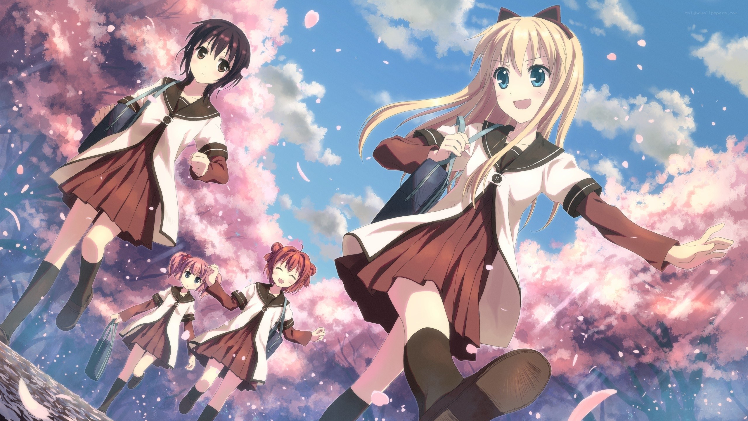 anime girls in school uniforms