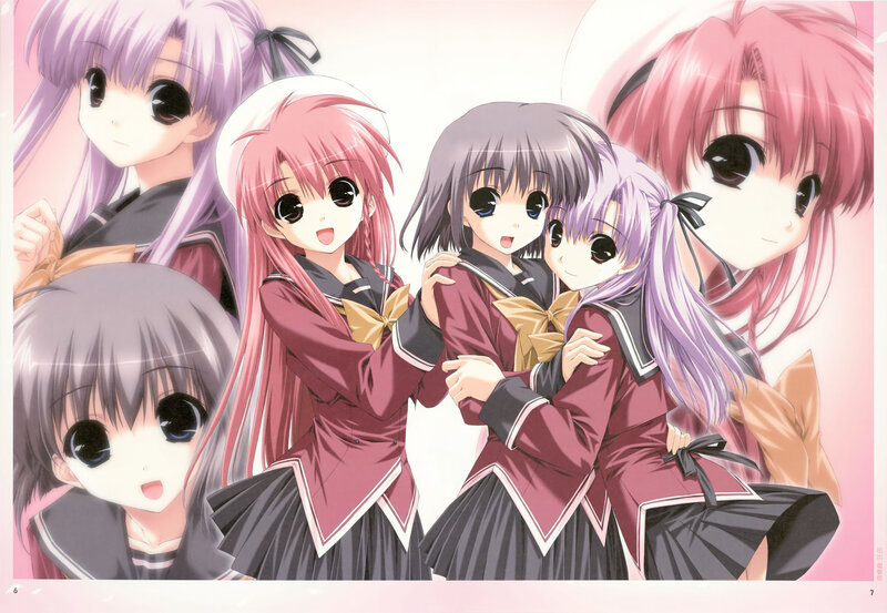 anime girls in school uniforms