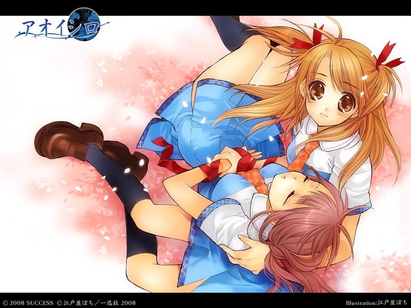 Anime girls in school uniforms