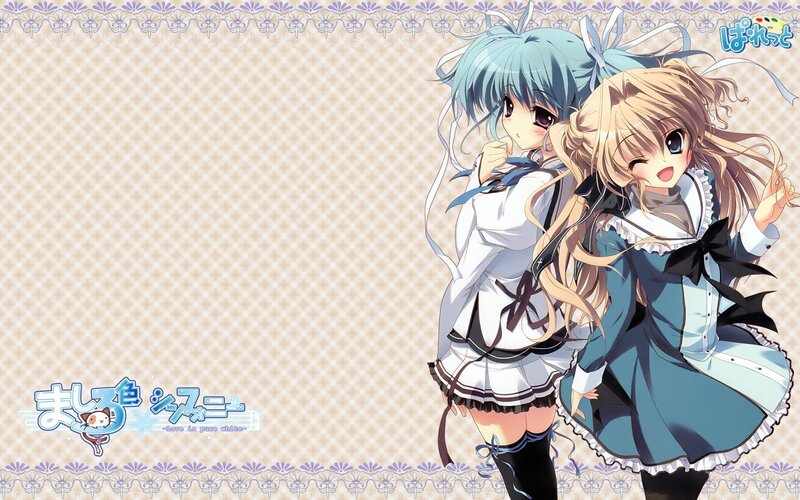 Anime girls in school uniforms
