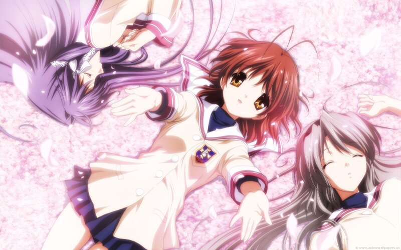 anime girls in school uniforms