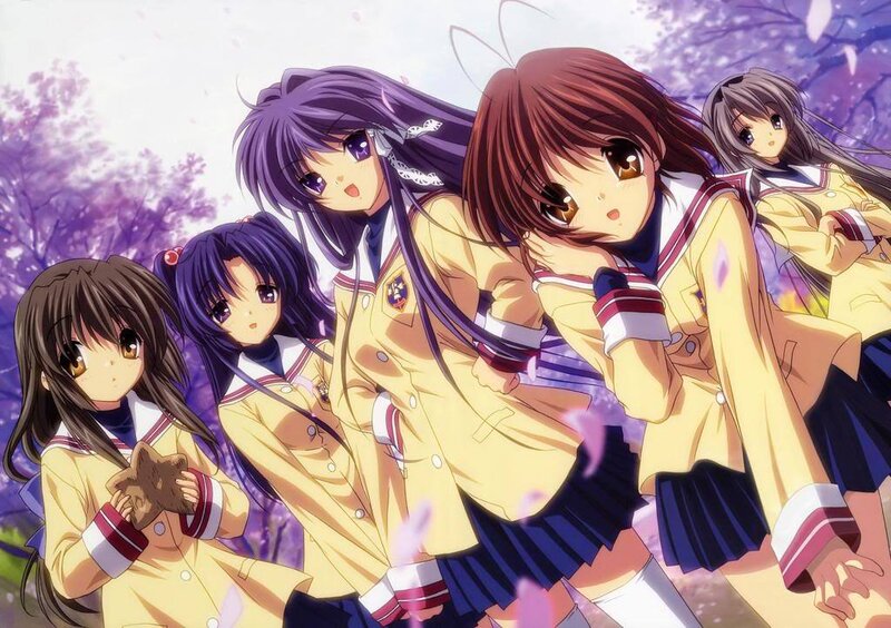 anime girls in school uniforms