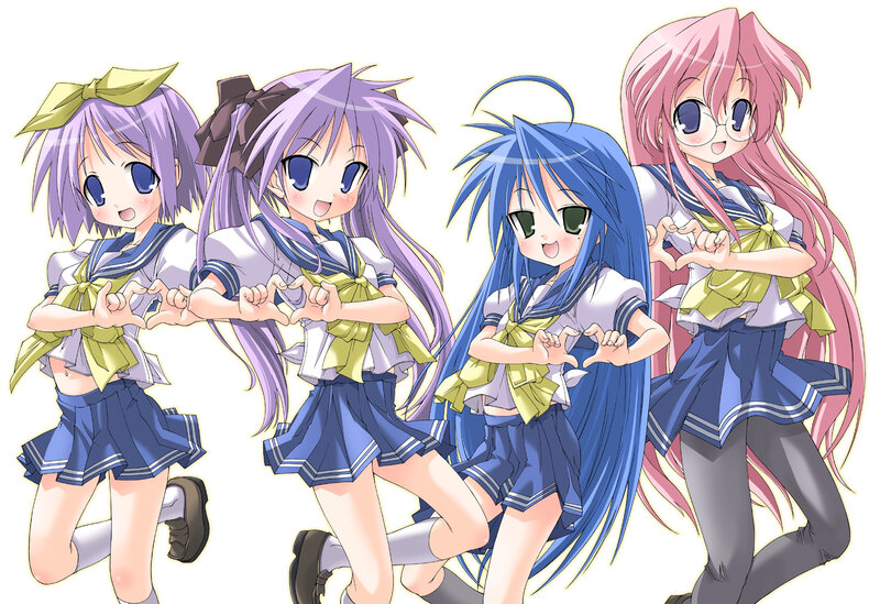 anime girls in school uniforms