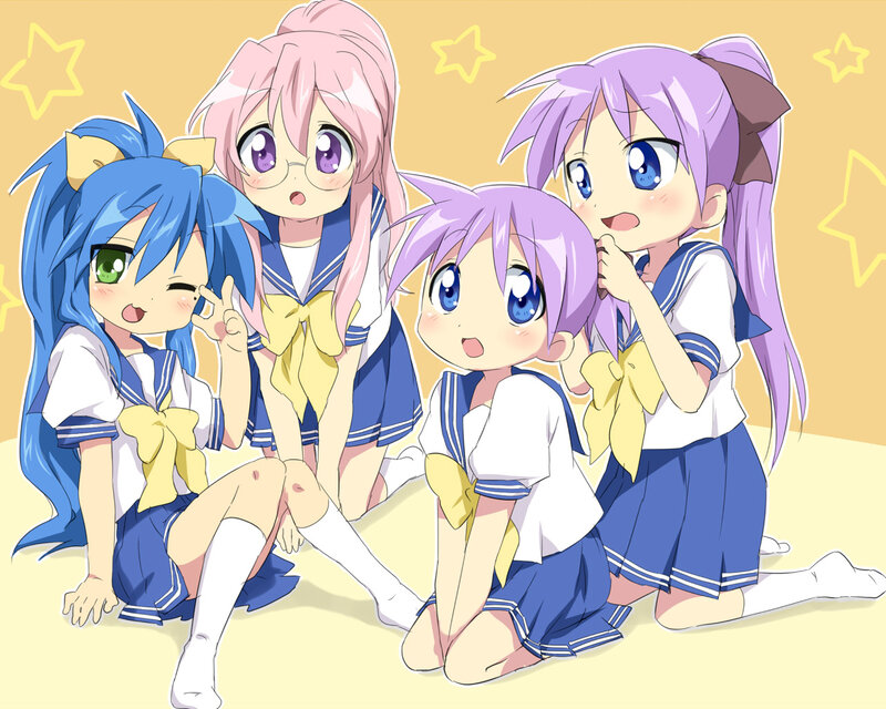 anime girls in school uniforms