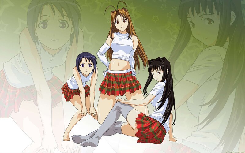 anime girls in school uniforms