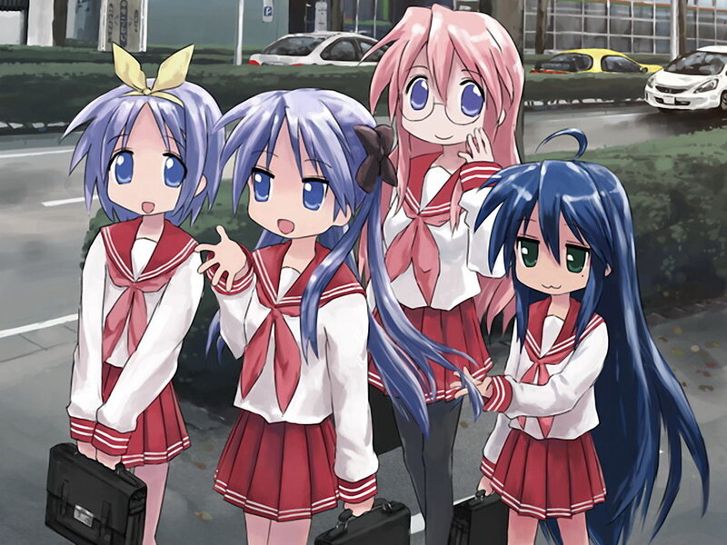 anime girls in school uniforms