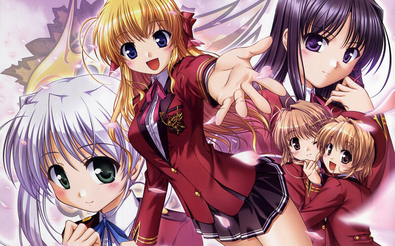 anime girls in school uniforms