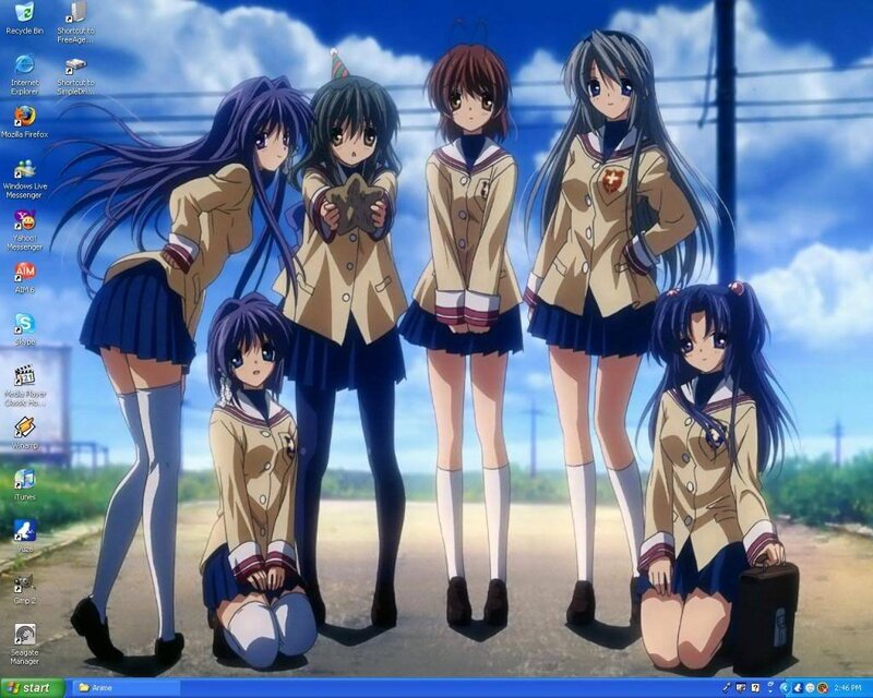 anime girls in school uniforms