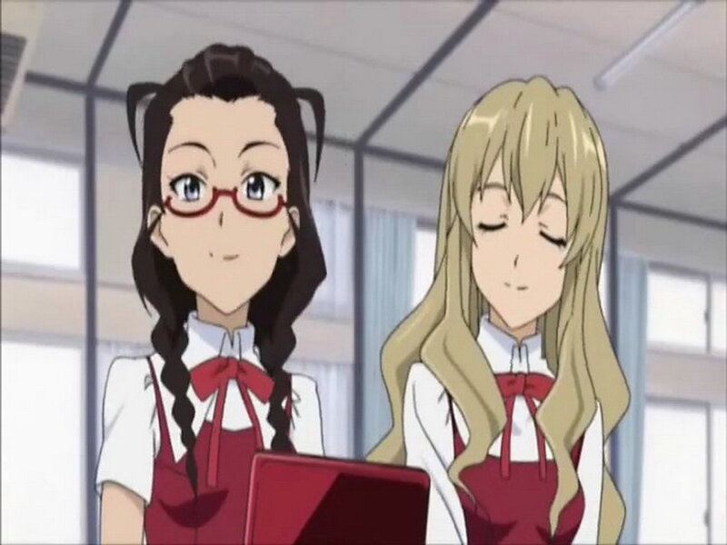 anime girls in school uniforms