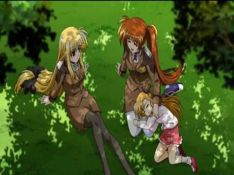 Anime girls in school uniforms