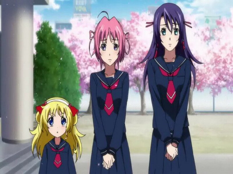 anime girls in school uniforms
