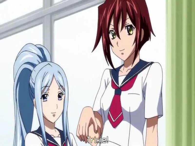 Anime girls in school uniforms