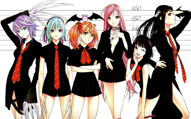 anime girls in school uniforms
