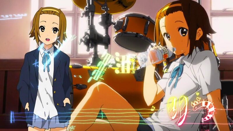 Anime girls in school uniforms