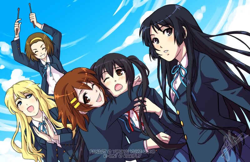anime girls in school uniforms