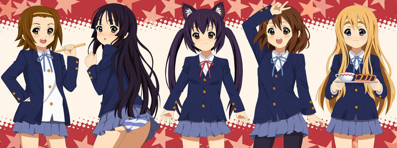 anime girls in school uniforms