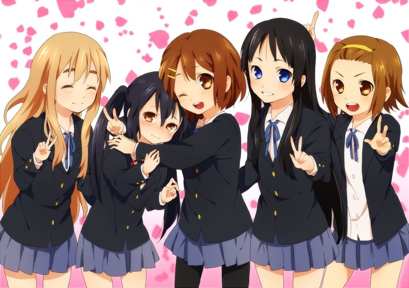 anime girls in school uniforms