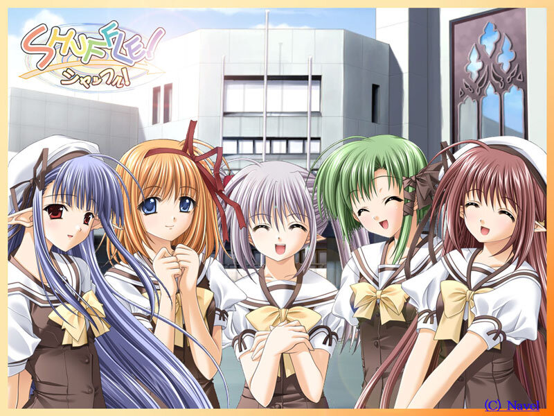 anime girls in school uniforms