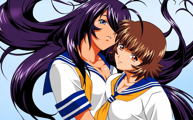 anime girls in school uniforms