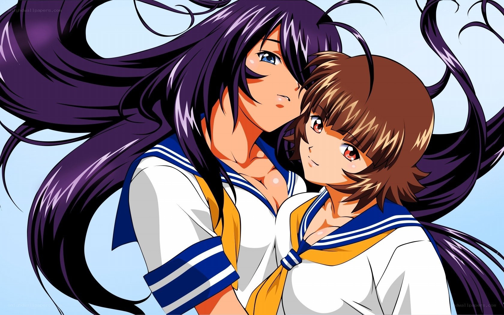 anime girls in school uniforms