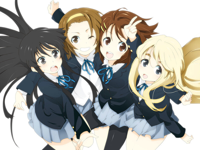anime girls in school uniforms